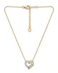 Amara Duet Heart Baguette Pendant Necklace