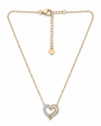 Amara Duet Heart Baguette Pendant Necklace
