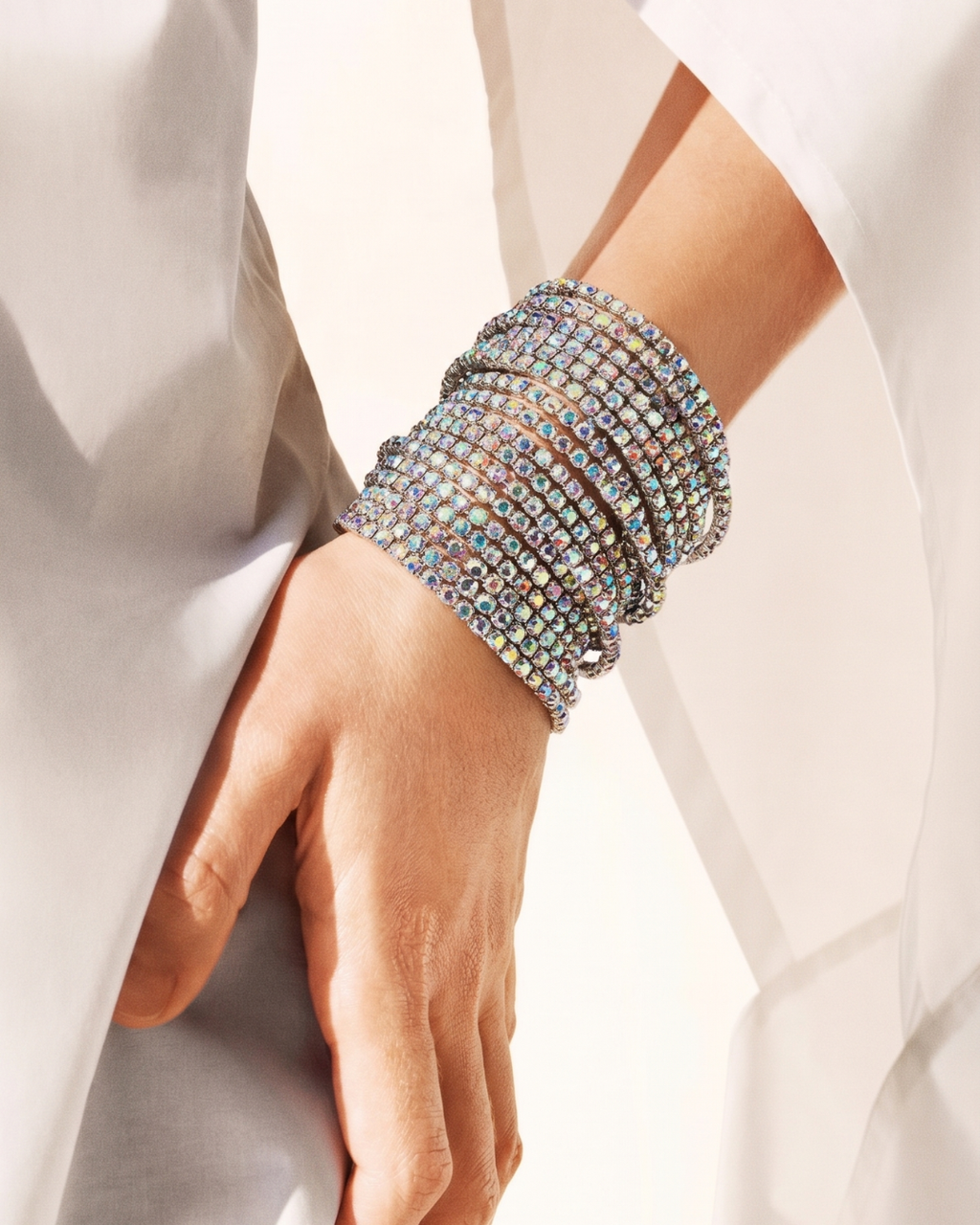 Korean Prism Multi Strand Crystal Bracelet