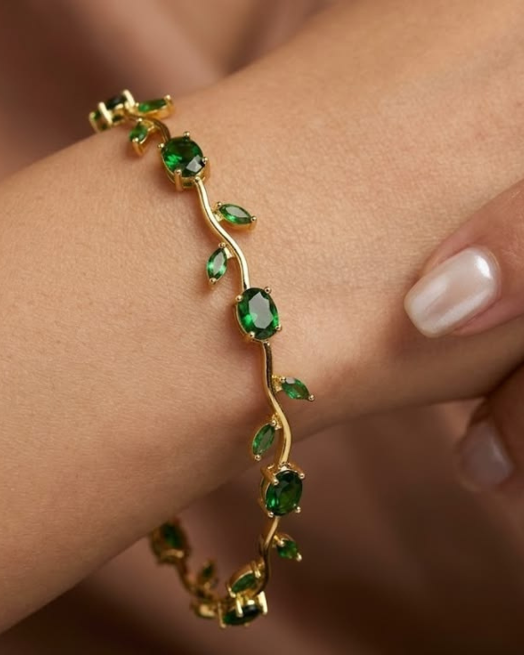 Korean Botanica Emerald Vine Bracelet