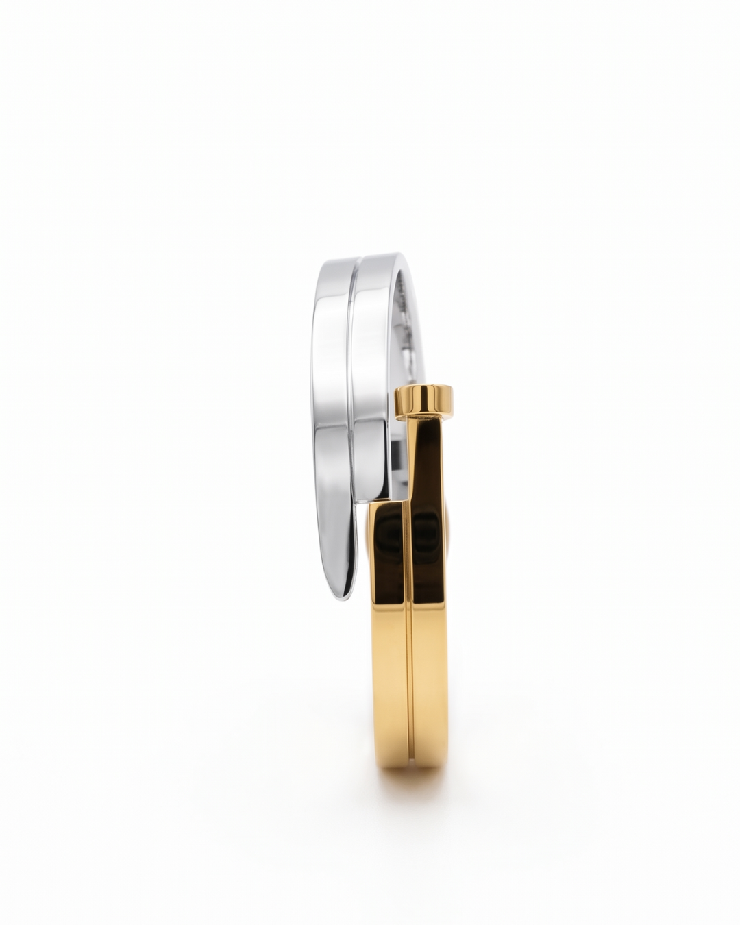 Dual Tone Nail Wrap Bangle
