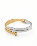 Dual Tone Nail Wrap Bangle