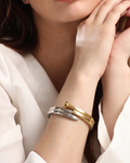 Dual Tone Nail Wrap Bangle