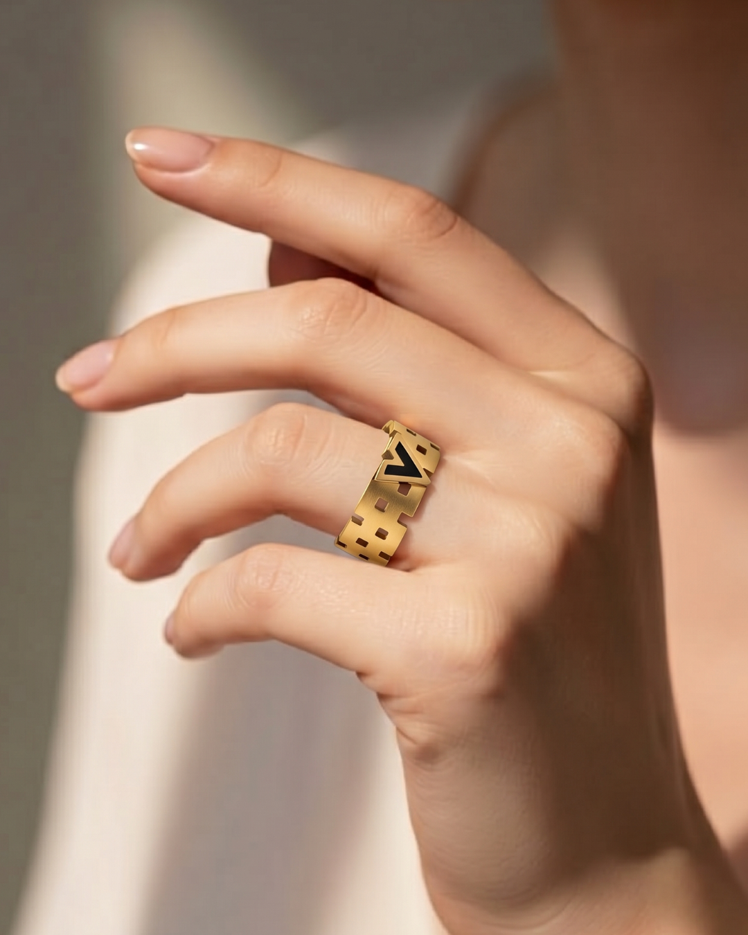Matrix Chevron Band Ring