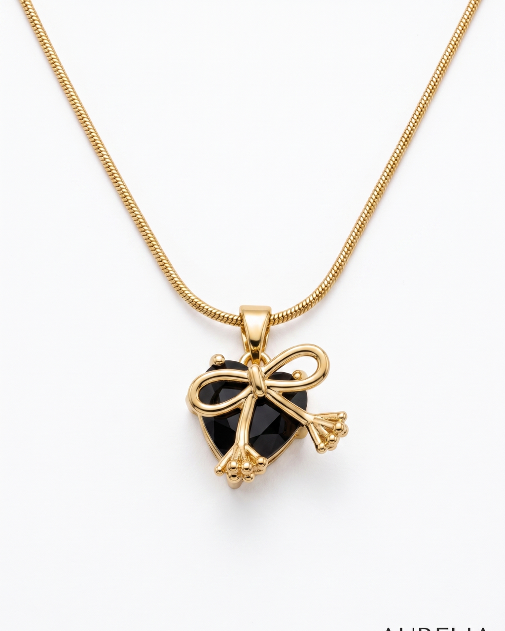 Heart Bow Pendant