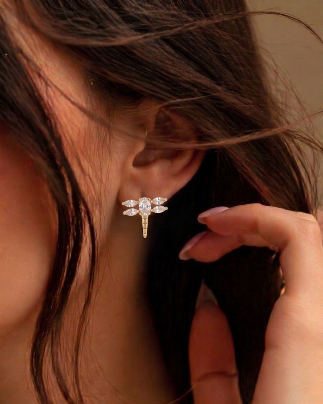 Dragonfly Crystal Earrings