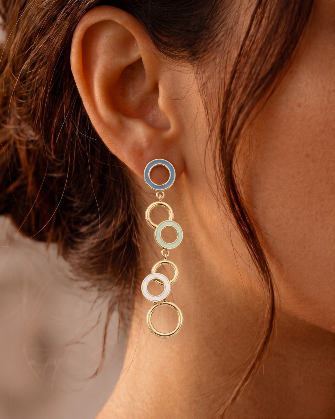 Cirque Enamel Drop Earrings