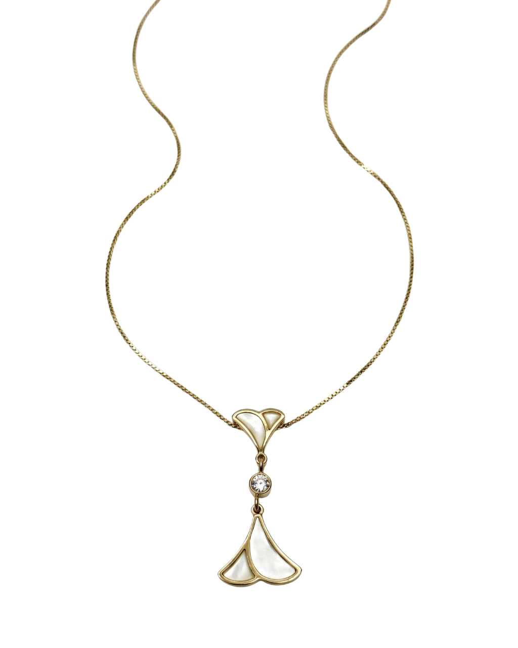Lumina Mother of Pearl Drop Pendant Necklace