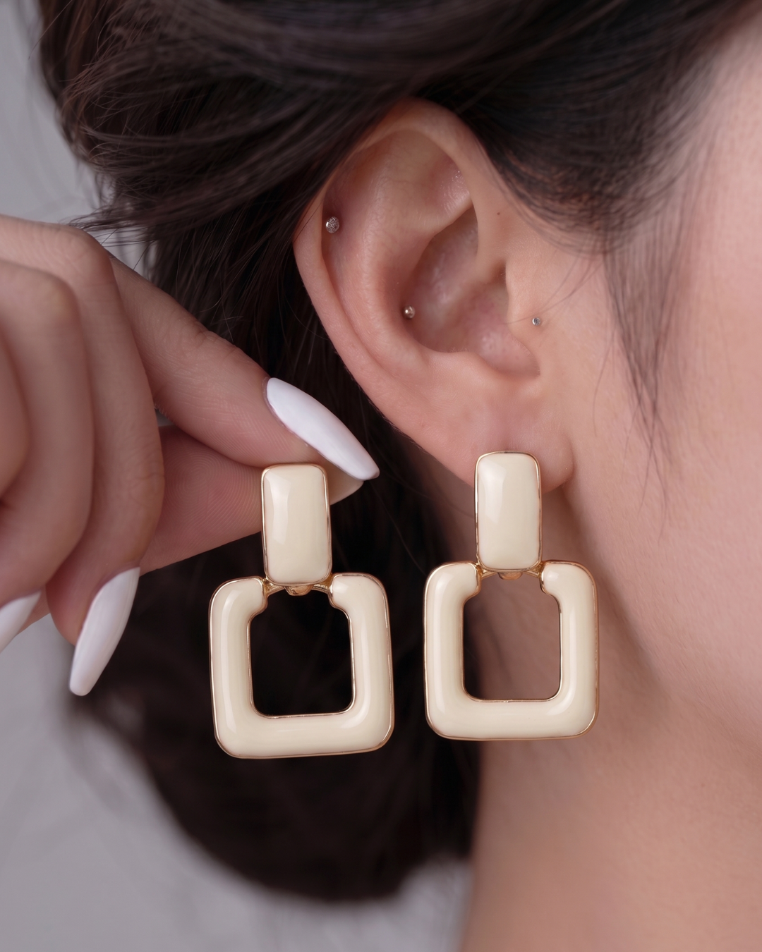 Enamel Drop Earrings