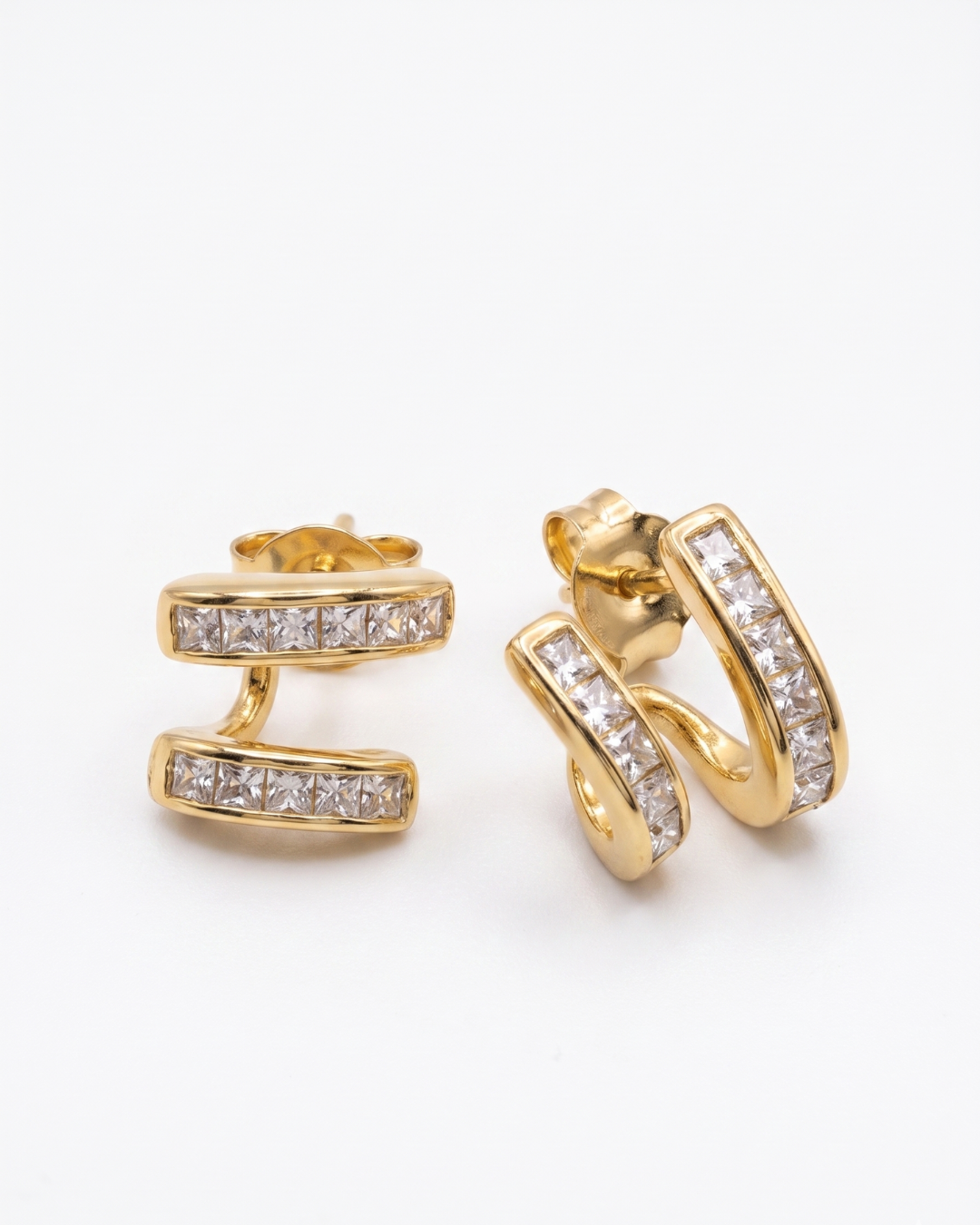 Dual Channel Crystal Studs