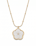Blossom Mother of Pearl Flower Pendant Necklace