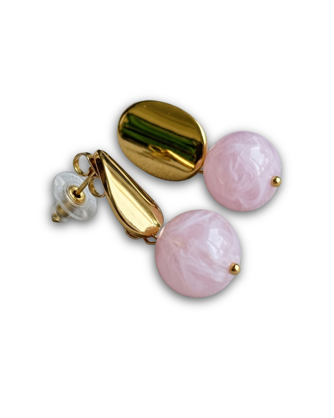 Marble Sphere Drop Earrings