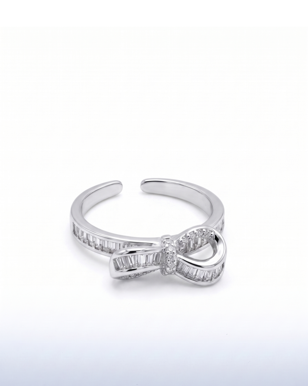 Bow Open Ring Silver